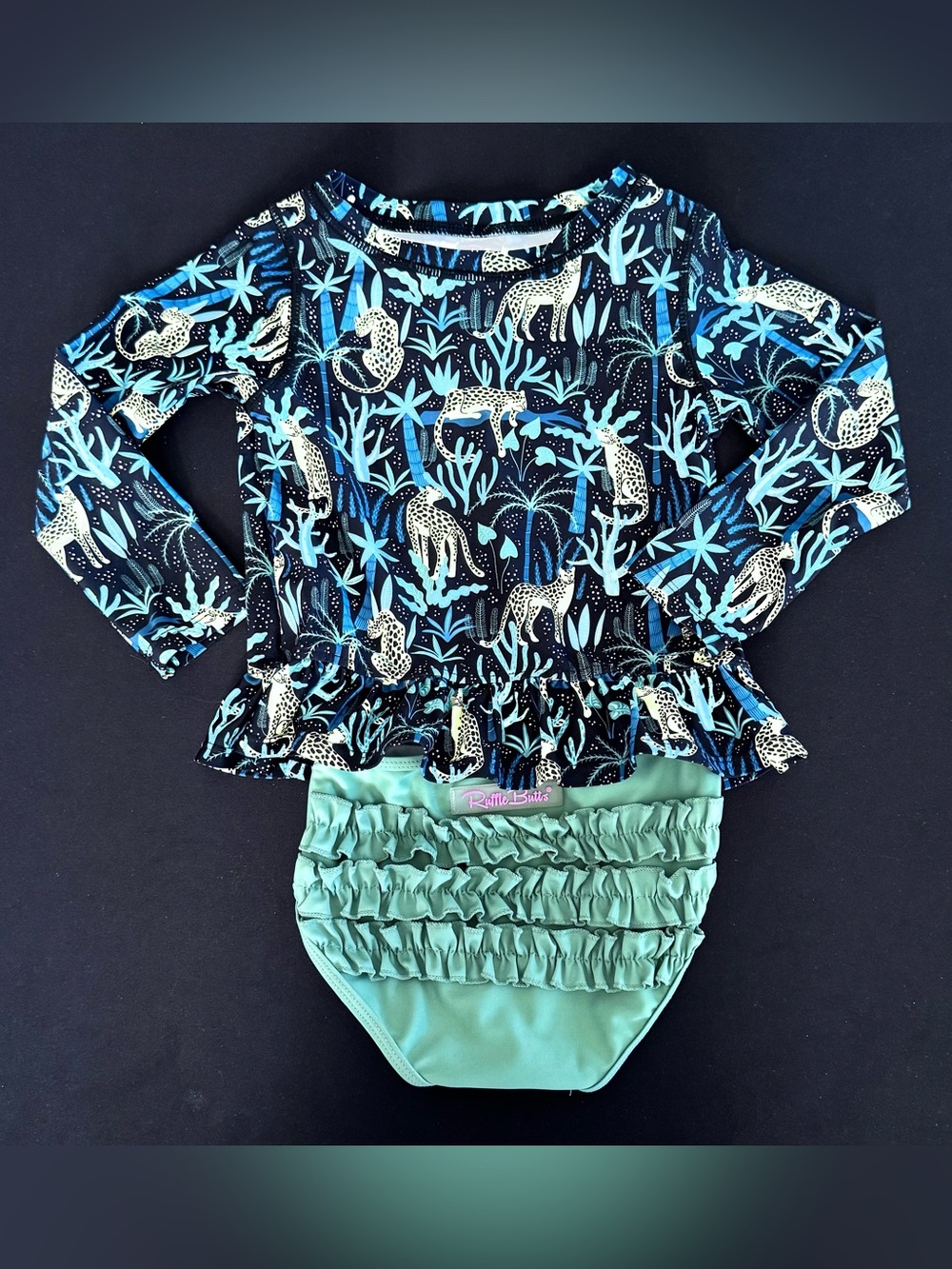 New! Ruffle Butts Leopard swimsuit